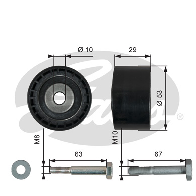 ROLLO PROPULSOR CORREA DISTRIBUCIÓN GATES T42140  