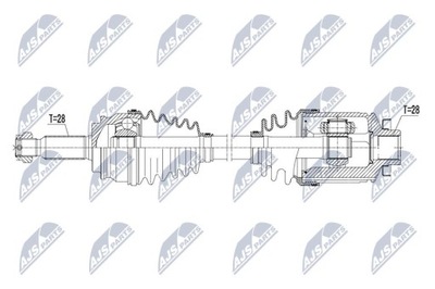 SEMI-EJE DE ACCIONAMIENTO JEEP COMPASS/PATRIOT 2.0/2.4 14- /A  