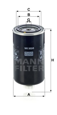 FILTRO COMBUSTIBLES MANN-FILTER WK 950/6  