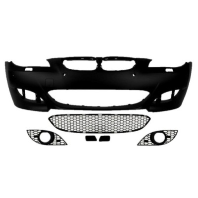 Бампер bmw 5 12.01-12.10 чёрный фото №1