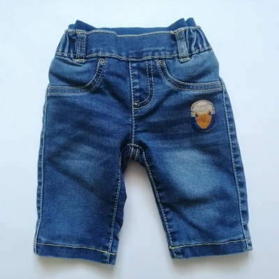 POCOPIANO spodnie jeansy na podszewce__62-68 cm