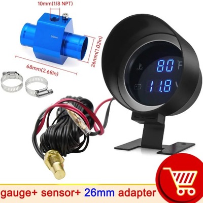 HD CAR WATER TEMPERATURA GAUGE 34MM JOINT PIPE ADAPTADOR 10MM COOLANT TEM~73557  