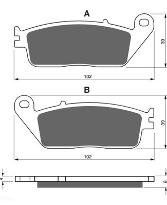 GOLDFREN КОЛОДКИ ГАЛЬМІВНІ 022 S3 ПЕРЕД TRIUMPH T100 865 BONNEVILLE