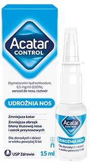 ACATAR CONTROL Aerozol do nosa na katar 0,5mg 15ml