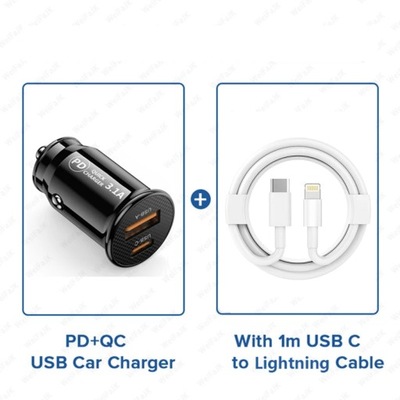 PARA APPLE ORIGINAL PD 45W USB TYPE C CAR CHARGER PARA IPHONE 11 12 13 14 PRO  