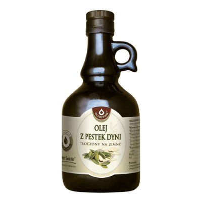 Olej z pestek dyni tłoczony na zimno OLEOFARM 500 ml