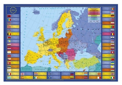 Podkład laminowany mapa UNIA EUROPEJSKA 35x50 cm