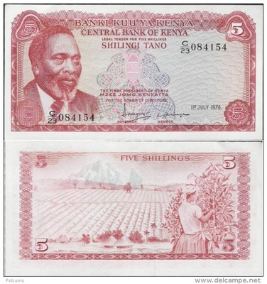 Kenia 1978 - 5 shillings - Pick 15 UNC