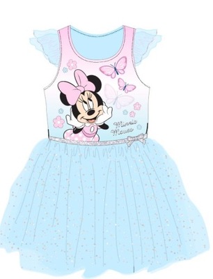 Sukienka tiulowa Minnie 7351 BŁĘKIT R. 116