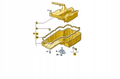 Оригинальная поддон масляная audi a4 a5 a7 06l103598r фото №1