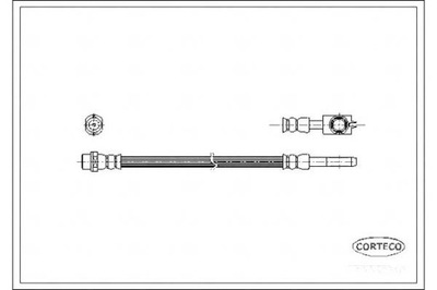 CORTECO ПАТРУБОК ТОРМОЗНОЙ GIĘTKI AUDI A4 00-08 ЗАД