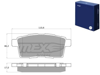 ZAPATAS DE FRENADO MAZDA CX-7 07- PARTE TRASERA TOMEX BRAKES  