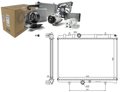 Радиатор двигателя citroen berlingo berlingo multis фото №1