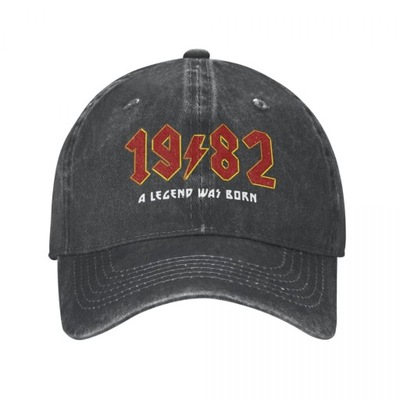 Vintage zmiękczana bawełna 1982 czapka z daszkiem