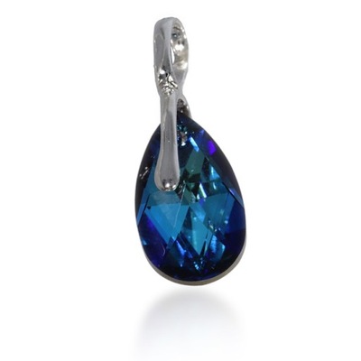 SWAROVSKI WISIOREK SREBRNY KRYSZTAŁ BERMUDA BLUE