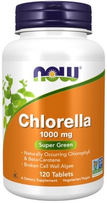 NOW FOODS Chlorella 1000mg CHLOROFIL ALGI 120 tabl