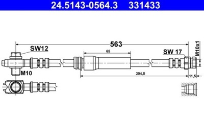 CABLE DE FRENADO FLEXIBLES SKODA OCTAVIA II 04- PRZ  