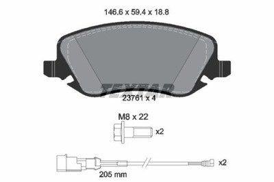 КОЛОДКИ ТОРМОЗНЫЕ LANCIA ПЕРЕД THESIS 02- 2376101