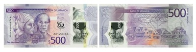 Jamajka 500 dolarów - UNC -2022r - polimer