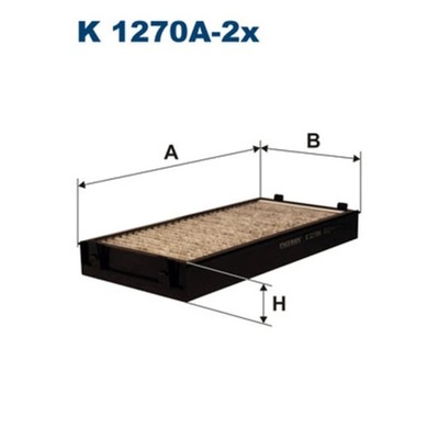 ФИЛЬТР, ВЕНТИЛЯЦИЯ СТОРОНЫ ПАССАЖИРА ФИЛЬТРON K 1270A-2X