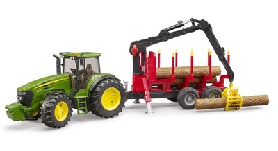 BRUDER Traktor John Deere 7930 + akcesoria 03054