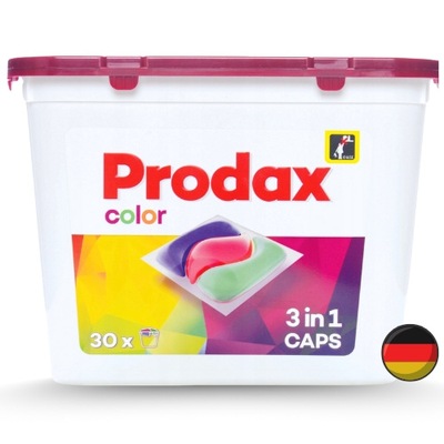 Prodax Caps Color 3w1 Niemieckie Kapsułki do Prania Koloru 30 szt.