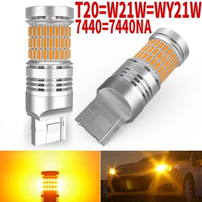 2 PCS. T25 3156 P27W P27/5W 7440 T20 BAU15S LAMP LED ADDITIONAL LIGHT REAR VIEW  