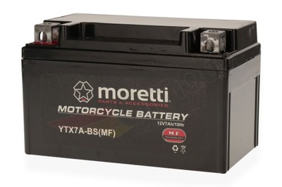 BATTERY ZELOWY MORETTI 12V 7AH YTX7A-BS SCOOTER 2T 4T PEUGEOT SYM  