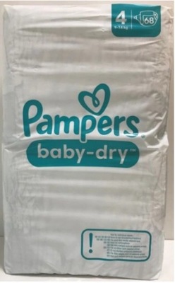 PAMPERS BABY-DRY 4 9-14KG PIELUCHY 68SZT LF76*