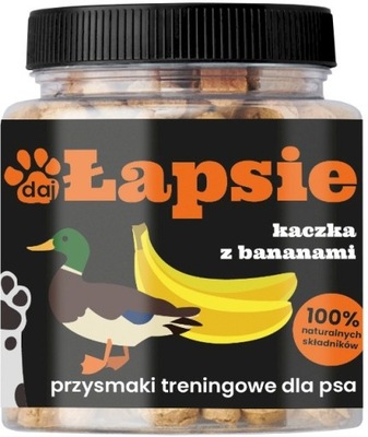 Happy Snacky ŁAPSIE Kaczka z Bananami 300g