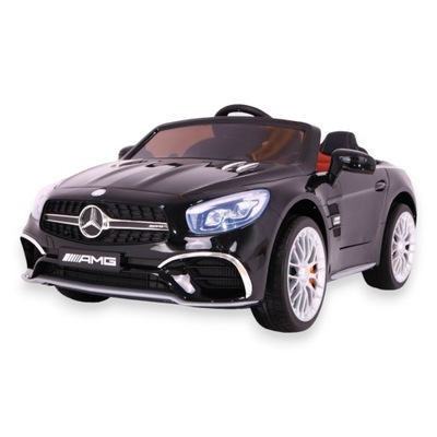 Mercedes AMG SL65 dla dzieci Czarny Autko na akumulator Pilot Licencja LED