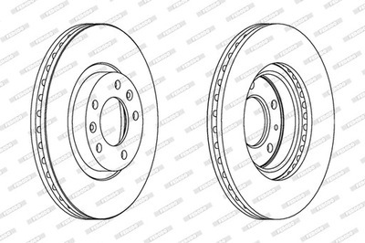 ДИСКИ ТОРМОЗНЫЕ ТОРМОЗНЫЕ ПЕРЕД FERODO DDF1132