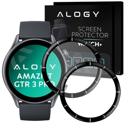 2x Elastyczne Szkło 3D Alogy do Xiaomi Amazfit GTR 3 Pro Black