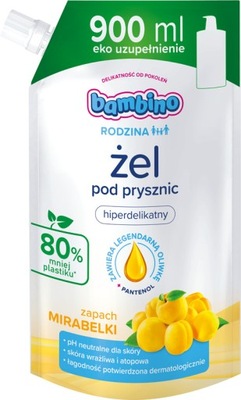 Bambino RODZINA Żel pod prysznic Mirabelka Zapas