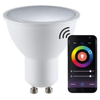 Wi-Fi SMART żarówka LED GU10 5,5W CIEPŁA 2700K~ZIMNA 6500K + RGB TUYAsmart