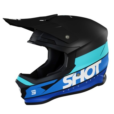 SHOT RACING WYPRZEDAŻ KASK MOTO FURIOUS STORY BLUE MATT KOLOR NIEBIESKI/CZA