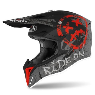 KASK AIROH JUNIOR WRAAP SMILE RED MATT XS