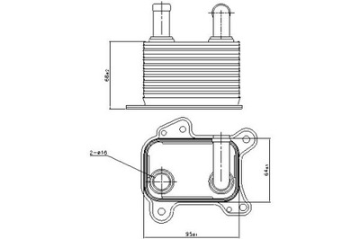 Nissens радіатор оливи opel combo tour combo/mini фото №1