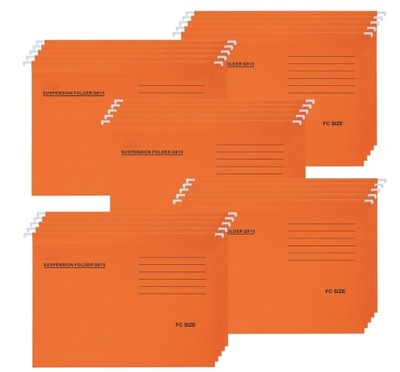 Teczki zawieszane na dokumenty 25 szt. POERMA - pomarańczowe