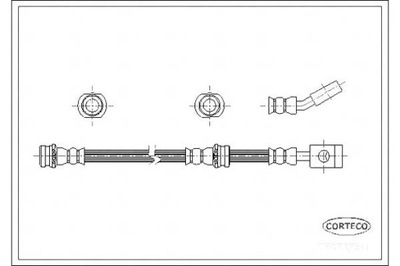 CABLE DE FRENADO CORTECO 462109C008 462109C501 SL  