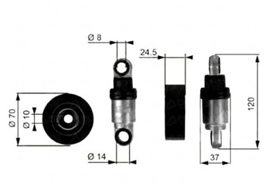 GATES ROLL NAPINAJACA BELT MULTI-RIBBED BMW 3 (E - milautoparts-fr.ukrlive.com