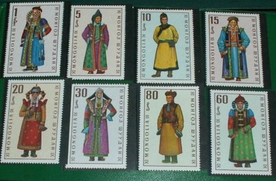 Mongolia 1986 - Narodowe stroje ludowe - 8v**