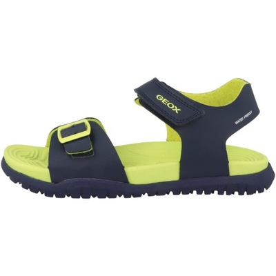 Geox J Fommiex Boy Sandal, granatowy/limonkowy, 26