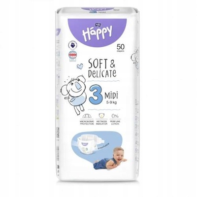 BELLA Baby Happy Pieluszki jednorazowe 3 midi (5-9 kg)