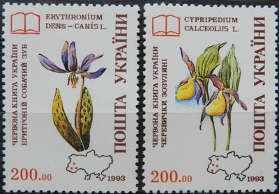Ukraina - Mi. 113 - 114 ** - kwiaty / 1993