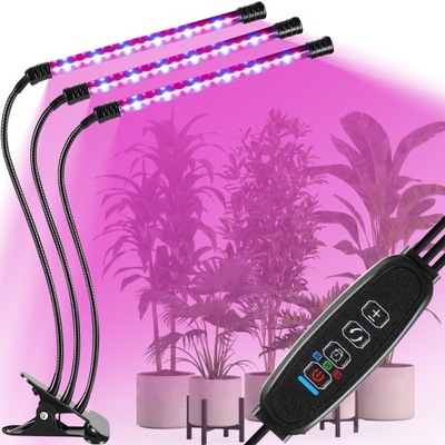 LAMPA DO WZROSTU UPRAWY ROŚLIN LED GROW LIGHT TIMER 9 POZIOMÓW ŚWIECENIA