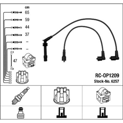 SET WIRES IGNITION NGK 6257  