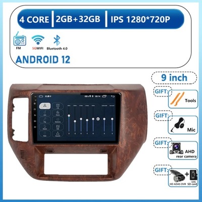 MULTIMEDIALNA NAVEGACIÓN GPS ANDROID 12 PARA NISSAN PATROL V5 Y61 2004-2021  