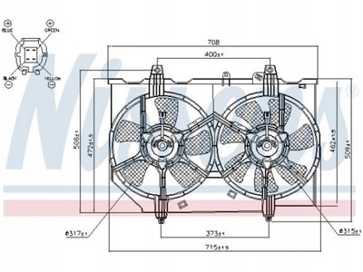 Вентилятор радіатора nissan nissens 85279 фото №1