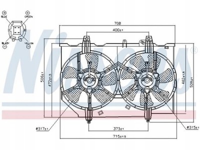 ВЕНТИЛЯТОР РАДИАТОРА NISSAN NISSENS 85279